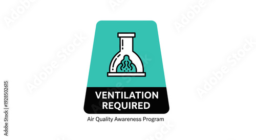 Air Quality Ventilation Alert Symbol Illustrating Environmental Safety Procedures