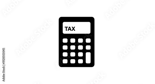Black Tax Calculator Icon for Financial Planning