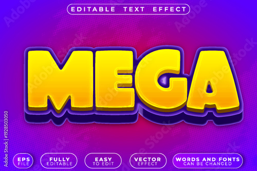 Mega Massive Power Vector Fully Editable Smart Object Text Effect