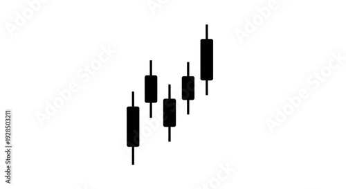 Upward Moving Candlestick Chart Representing Financial Growth