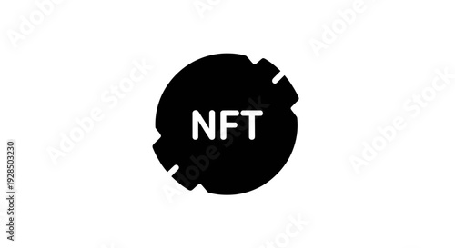 NFT Coin Artwork Illustrating Digital Cryptocurrency Concept