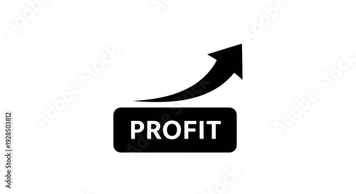 Business Growth and Profit Increase with Upward Arrow Illustration