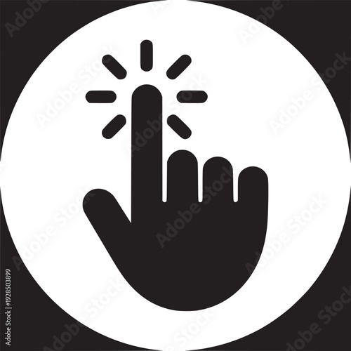 Click here for success, a modern design element for websites and apps, touch the future now