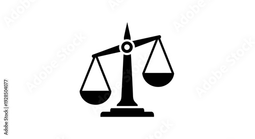 Minimalist Justice Scale Icon for Legal and Law Concepts