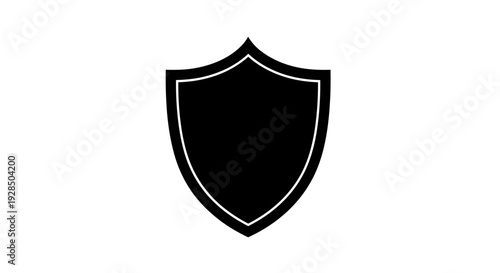 Minimalist Shield Icon for Security and Protection