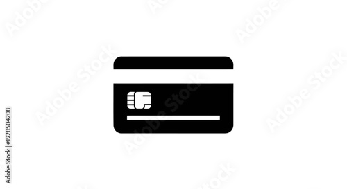 Close-up of Credit Card Icon on White Background for Financial Applications