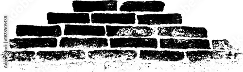 Urban graffiti stencil art on brick wall in high contrast design for creative projects
