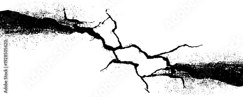 Abstract high contrast broken steel plate design for industrial themes