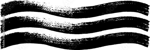 Abstract high contrast butter curl ribbon stencil design for artistic wall decor