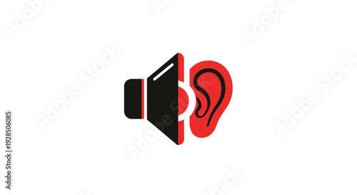 Audio Visual Symbol Combining Speaker and Ear Demonstrating Sound Understanding in Communication