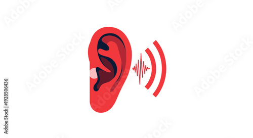 Auditory Perception: Conceptual Illustration of Sound and Hearing Process In Human Ear