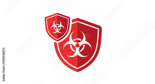 Biohazard Protection Shield Symbol Representing Safety and Warning Against Threats and Danger