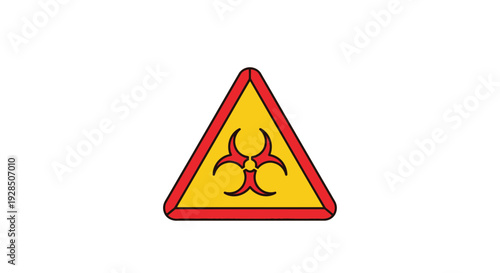 Biohazard Warning Sign: Vector Illustration Indicating Potential Hazardous Substances