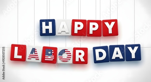 Happy labor day celebration honoring workers and american heritage