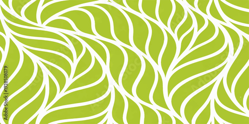 Seamless floral design featuring green leaves in a vintage vector illustration for textile wallpaper and decorative fabric backdrop