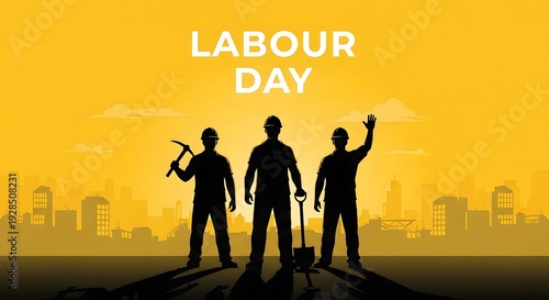 Celebrating labor day honoring workers and labor unions on international workers' day