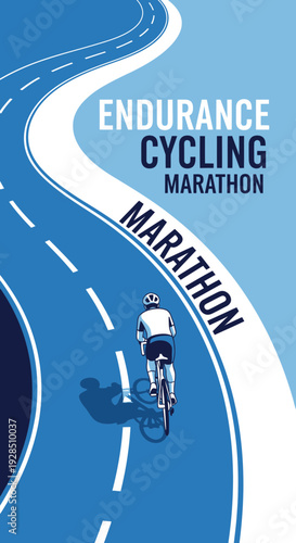 A Cyclist's Epic Endurance Ride: Capturing the Spirit of a Marathon on Winding Roads