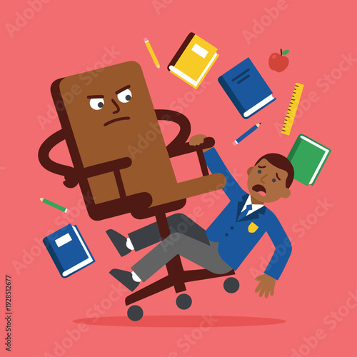 Angry Office Chair Throws Student Off.