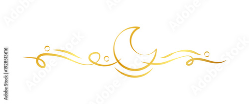 golden half moon ornament