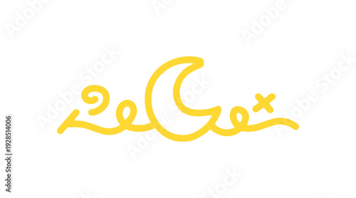 hand drawn moon line