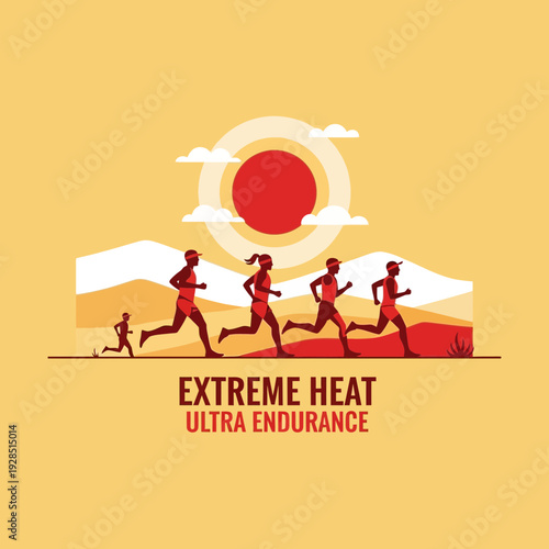 Athletes Persevere Through Extreme Desert Heat in Ultra Endurance Run Against the Sunset