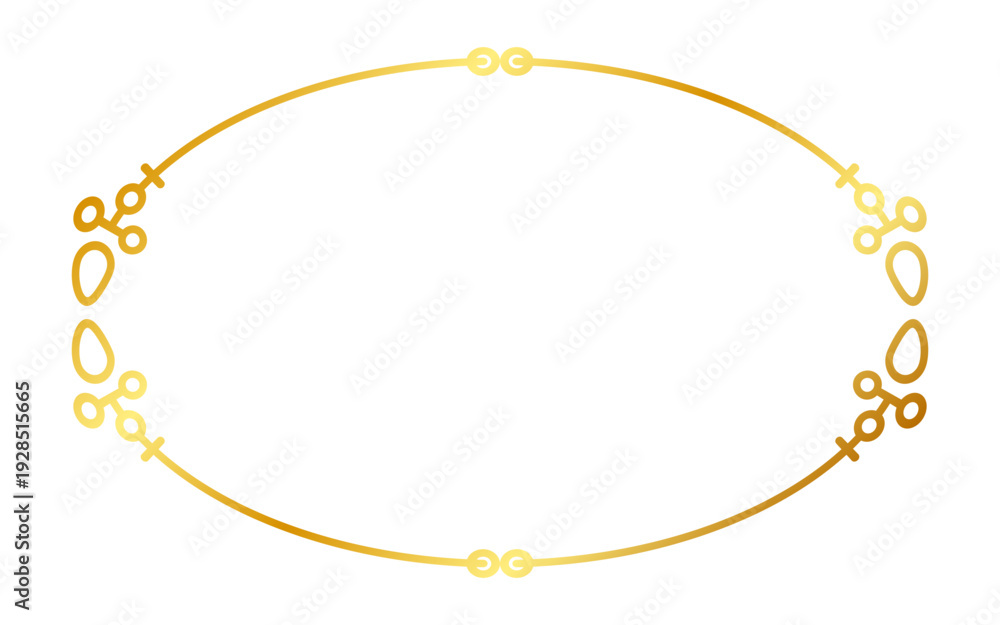 Fototapeta premium golden oval frame