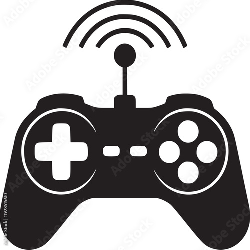 Sleek wireless gamepad controller illustration perfect for your gaming app or tech website design project