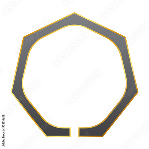 gold geometric shape frame