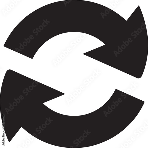 Dynamic circular arrows create modern design element for refresh or reload concepts today