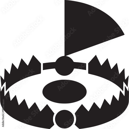 Avoid the trap black and white illustration for business strategy and mistake prevention designs