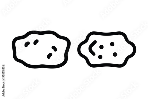 Potato Icons Set, Vegetable Illustration For Food Design