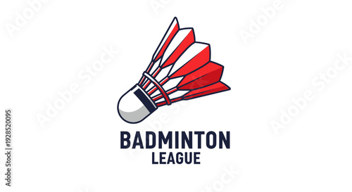 Badminton Shuttlecock Emblem For Sport League, Athletic Competitions, And Championship Events