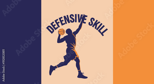 Basketball Player in Action Depicting Skill and Determination in a Sport Silhouette