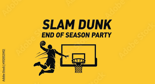 Basketball Theme: Slam Dunk End Of Season Party Invitation Or Announcement