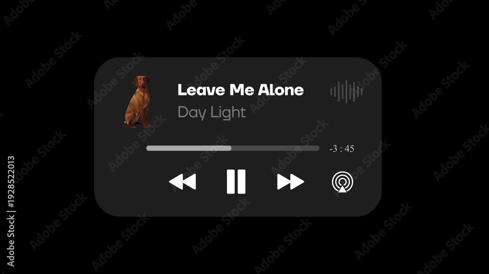 Dark Music Player UI Animation – After Effects Stock Video | Adobe Stock