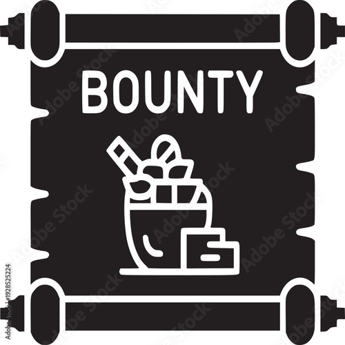 Uncover hidden treasures with this classic bounty poster design featuring a treasure chest