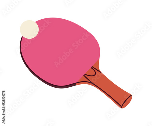 Ping pong paddles and ball, table tennis equipment for sport game, racket accessories for indoor match or tournament, professional gear for players isolated flat vector illustration.