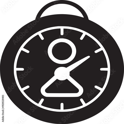 Modern abstract clock icon symbolizing time management and punctuality for business success
