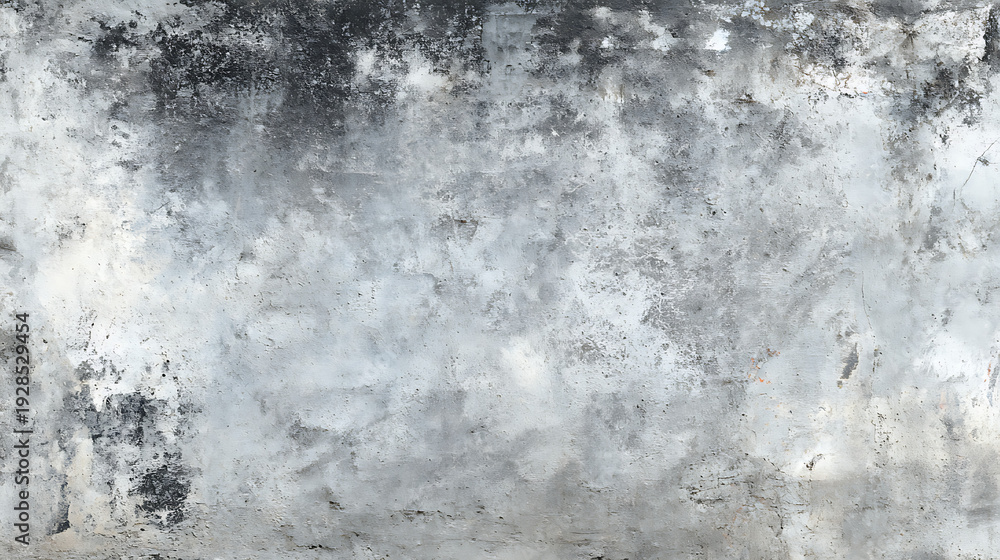 Obraz premium Grungy concrete wall with dark stains and cracks texture