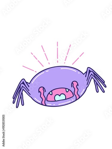 Wallpaper Mural shaking motion animation of illustration of a traditional tattoo style crying spider Torontodigital.ca