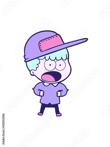 Wallpaper Mural jiggle and pause animation of cartoon shocked man Torontodigital.ca