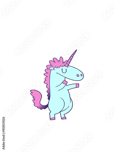 Wallpaper Mural bobbing motion animation of cartoon unicorn illustration Torontodigital.ca