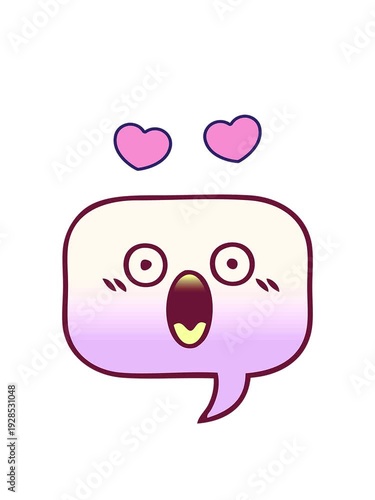 Wallpaper Mural spinning hearts animation of gradient shaded cartoon of a speech bubble in bright glow color Torontodigital.ca