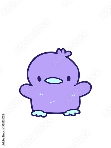 Wallpaper Mural bobbing motion animation of cartoon doodle baby duck Torontodigital.ca