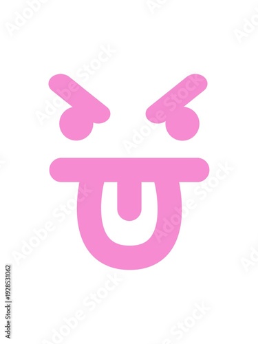 Wallpaper Mural shine light effect animation of mean face sticking out tongue icon Torontodigital.ca