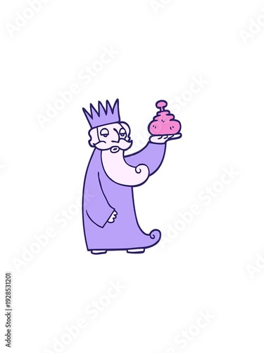 Wallpaper Mural sales flash animation of one of the three wise men hand drawn doodle style cartoon Torontodigital.ca