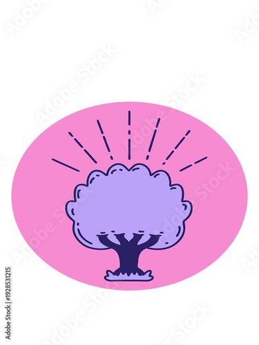 Wallpaper Mural bobbing motion animation of freehand drawn tattoo style tree Torontodigital.ca