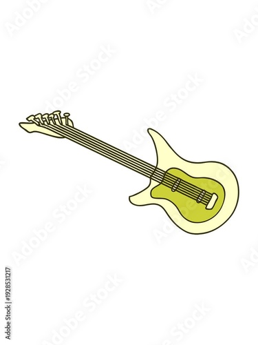 Wallpaper Mural changing color animation of hand drawn cartoon doodle of a guitar Torontodigital.ca