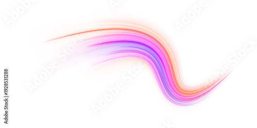 Abstract neon trails move in twisting, overlapping patterns, radiating energy and speed. Ideal for futuristic design, gaming, or tech visuals. PNG transparent file included.