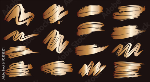 Various swatches of foundation makeup on a black background